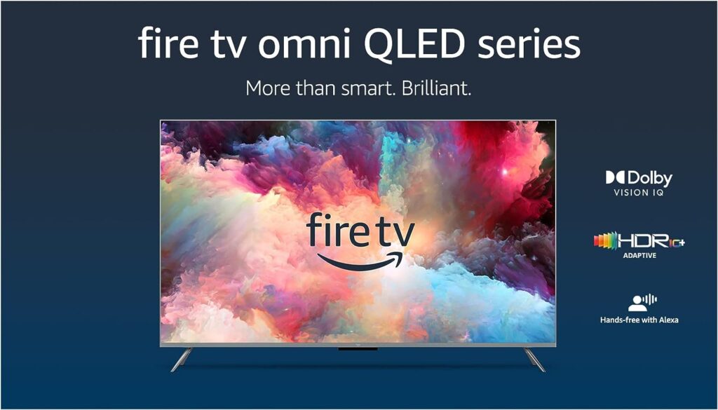 Amazon Fire TV 65 Omni QLED Series 4K UHD smart TV, Dolby Vision IQ, Local Dimming, hands-free with Alexa