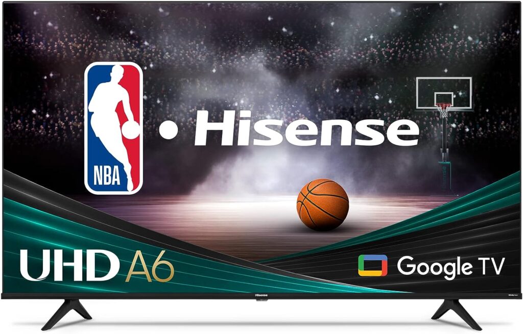 Hisense 65-Inch Class A6 Series 4K UHD Smart Google TV with Alexa Compatibility, Dolby Vision HDR, DTS Virtual X, Sports Game Modes, Voice Remote, Chromecast Built-in (65A6H)