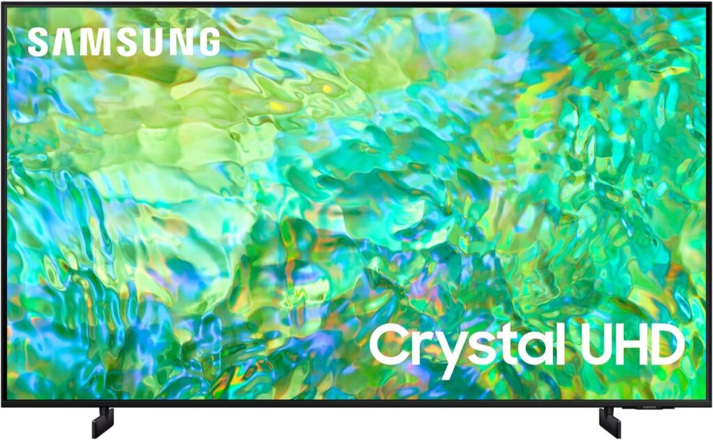 SAMSUNG 43-Inch Class Crystal UHD 4K CU8000 Series PurColor, Object Tracking Sound Lite, Q-Symphony, Motion Xcelerator, Ultra Slim, Solar Remote, Smart TV with Alexa Built-in (UN43CU8000, 2023 Model)